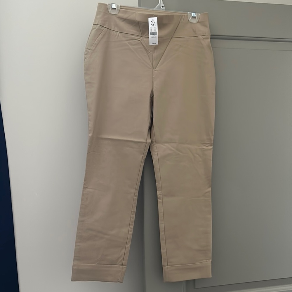 Tan New York & Company Ankle Pant